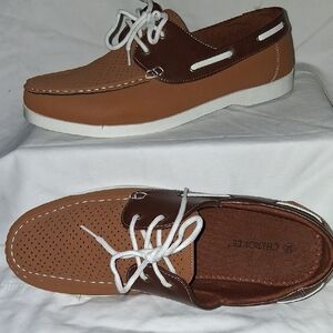 Cherokee Men's Tan and Brown Boat Shoes